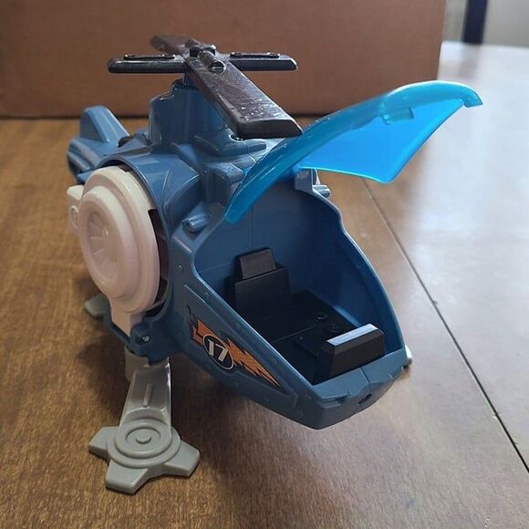 2013 Mattel Helicopter 8" Imaginext Light Up Toy Sound and lights Blue - Picture 8 of 8